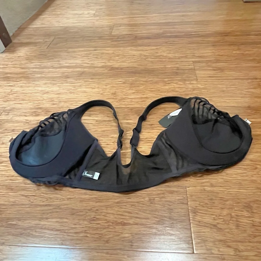 NWT! Paramour by Felina Angie Front Close Minimizer Elegant Black Lace Bra. 38G - Picture 8 of 14